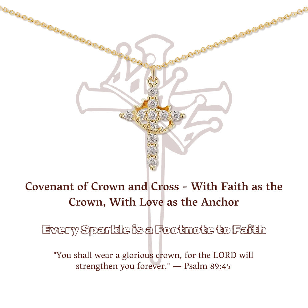 Covenant of Crown and Cross: Crowned in Faith Cross Necklace with Gift Card