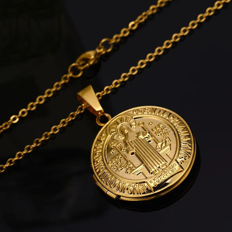 Classic St. Benedict Pendant Titanium Necklace
