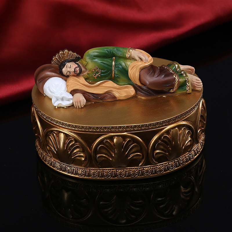 Ornate Reclining Jesus Resin Rosary Holder
